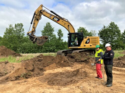 Jubel: Gamle huse aftegnes på Mossø Bakke