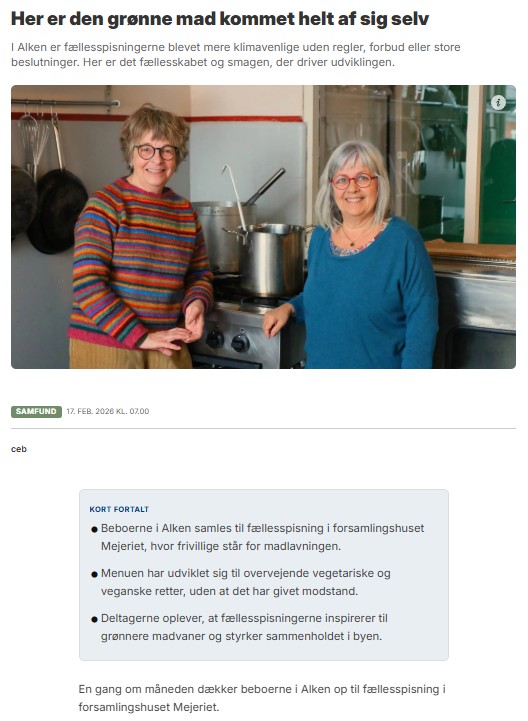 Read more about the article Ann og Michelle fortæller om mere grøn mad i Alken