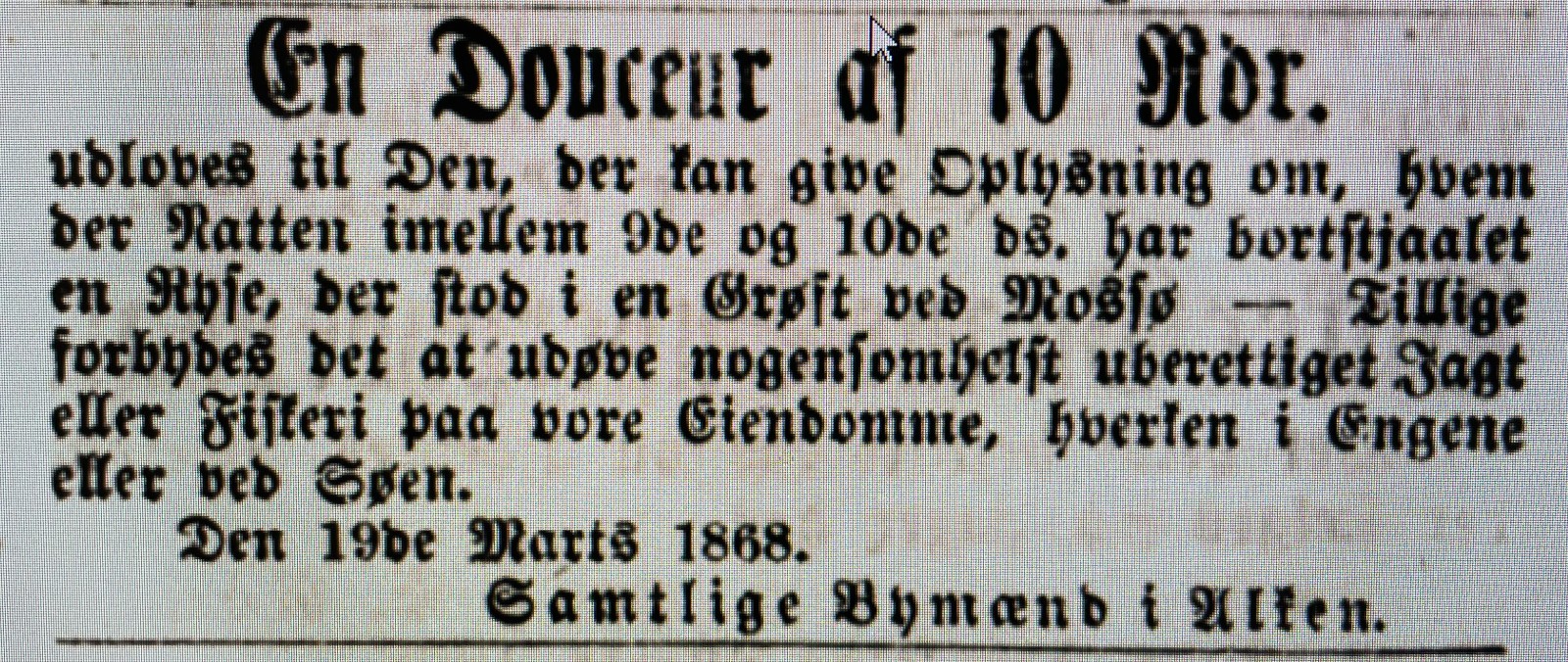 Read more about the article 1865-1869: Tyvefiskeri,  en tabt silkekyse og en uforglemmelig hustru