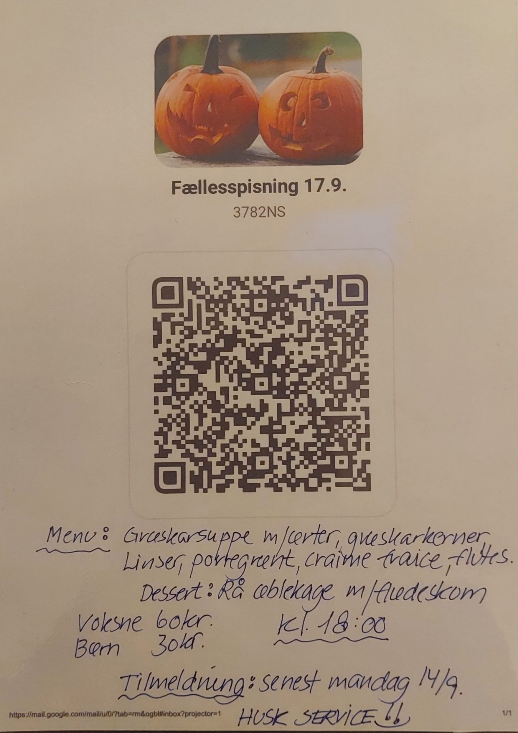 You are currently viewing Græskarsuppe og æblekage